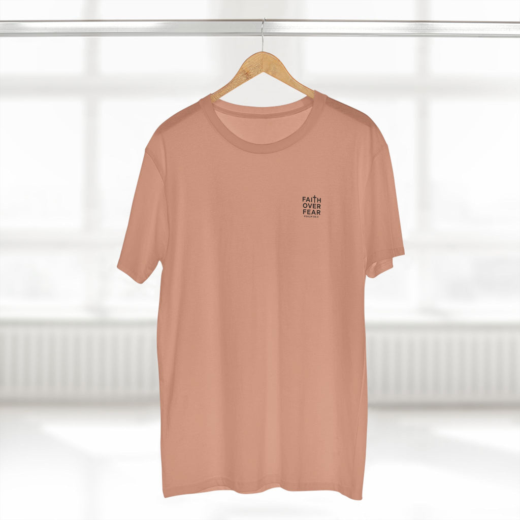Faith over Fear — Men's AS Colour 5001, Pale Pink, hanger