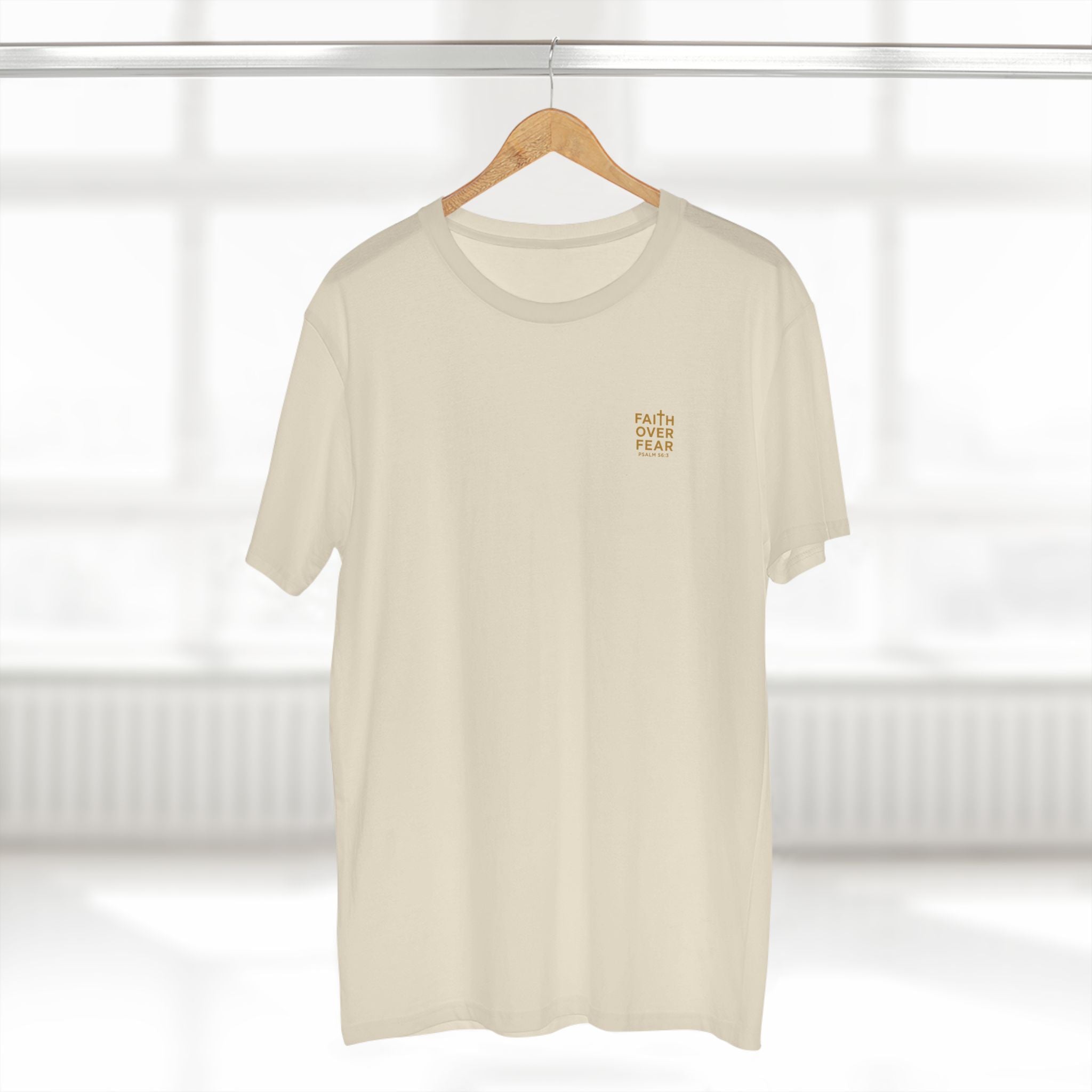 Faith over Fear — Men's AS Colour 5001, Natural, hanger
