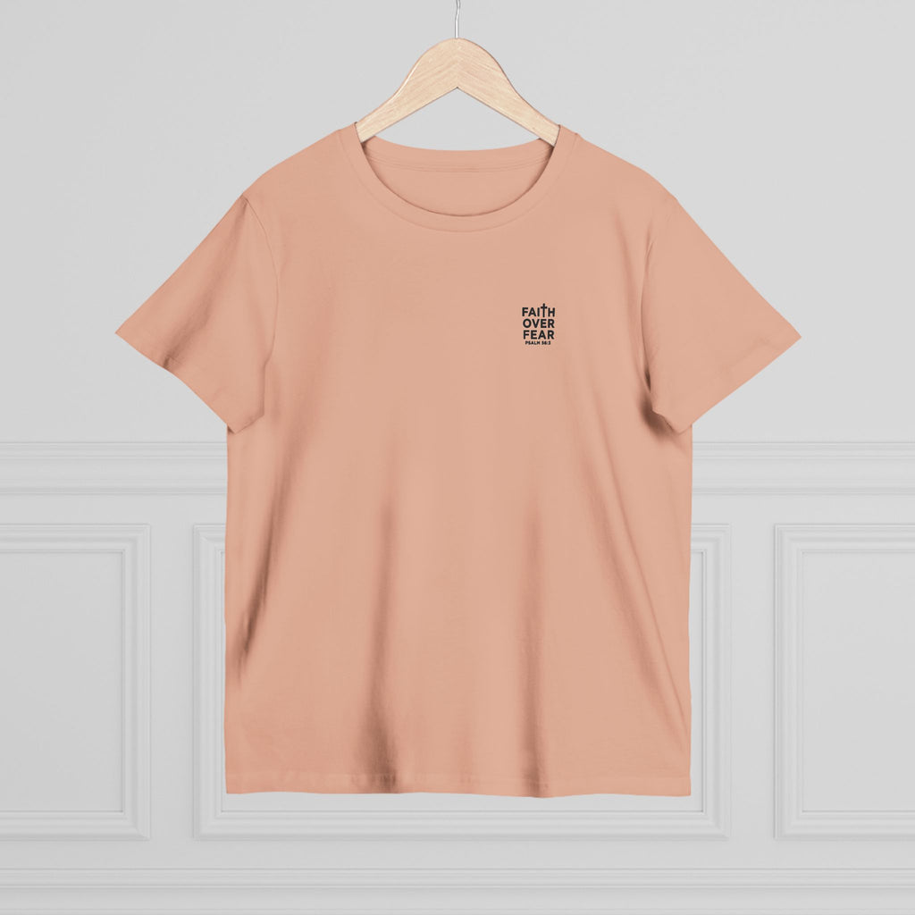 Faith over Fear — Women's AS Colour 4001, Pale Pink, hanger