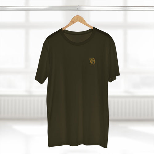 Faith over Fear — Men's AS Colour 5001, Army, hanger