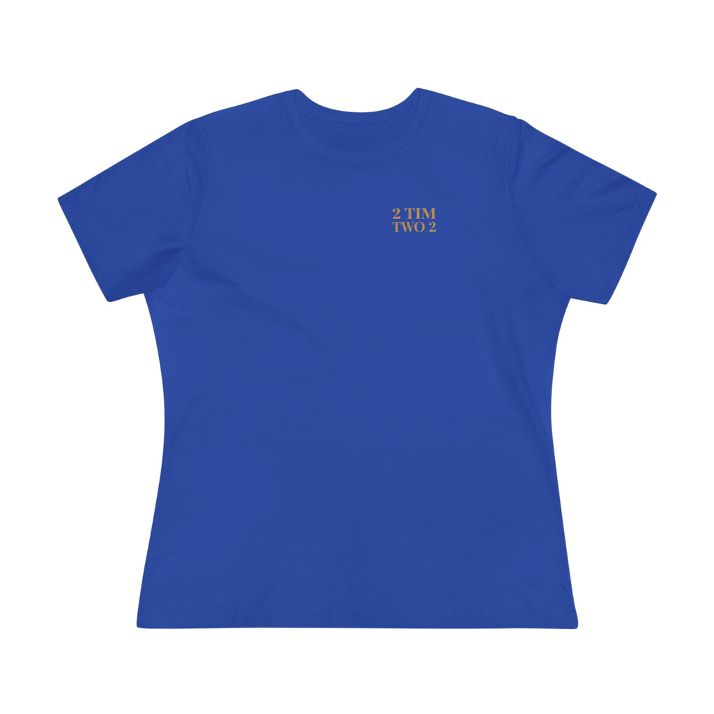 2 Tim 2 Two — Women's Bella+Canvas 6400, True Royal, front
