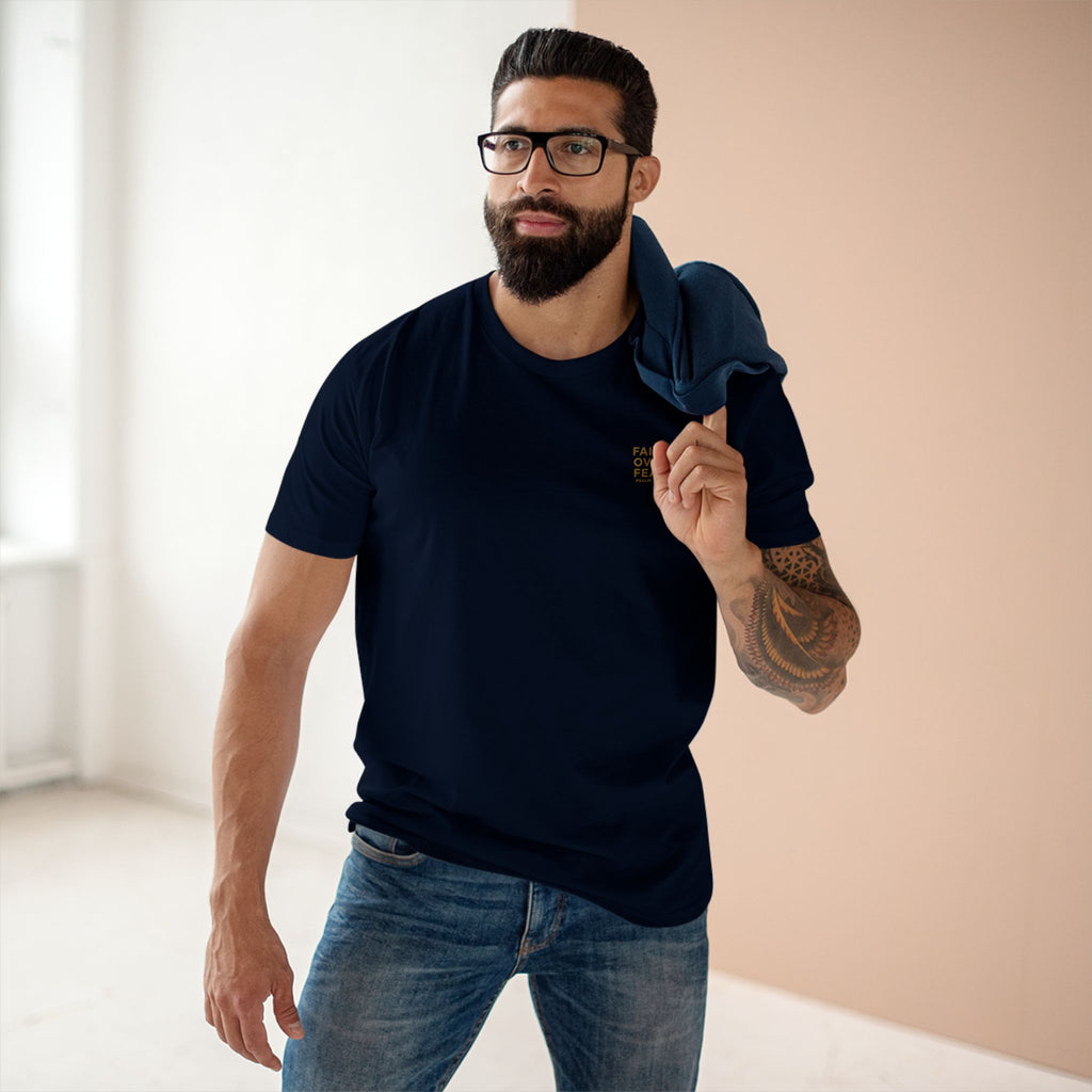 Faith over Fear — Men's AS Colour 5001, Navy, on-body