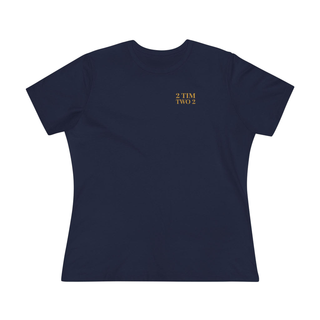 2 Tim 2 Two — Women's Bella+Canvas 6400, Navy, front