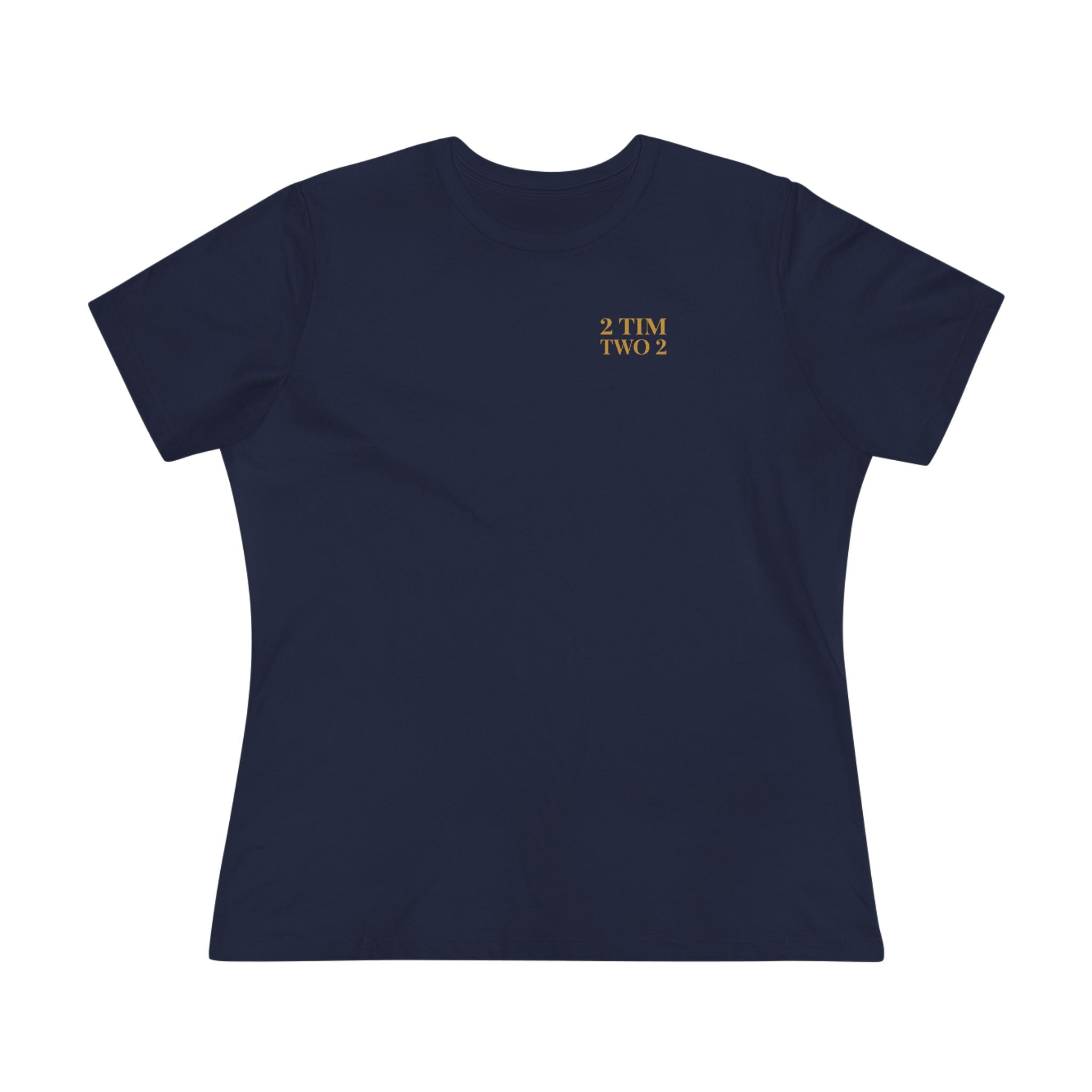 2 Tim 2 Two — Women's Bella+Canvas 6400, Navy, front