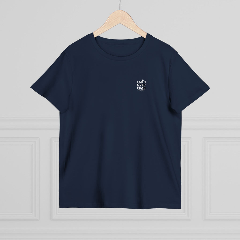 Faith over Fear — Women's AS Colour 4001, Navy, hanger