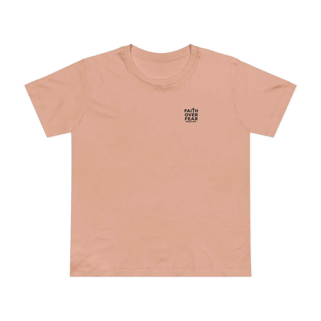 Faith over Fear — Women's AS Colour 4001, Pale Pink, front