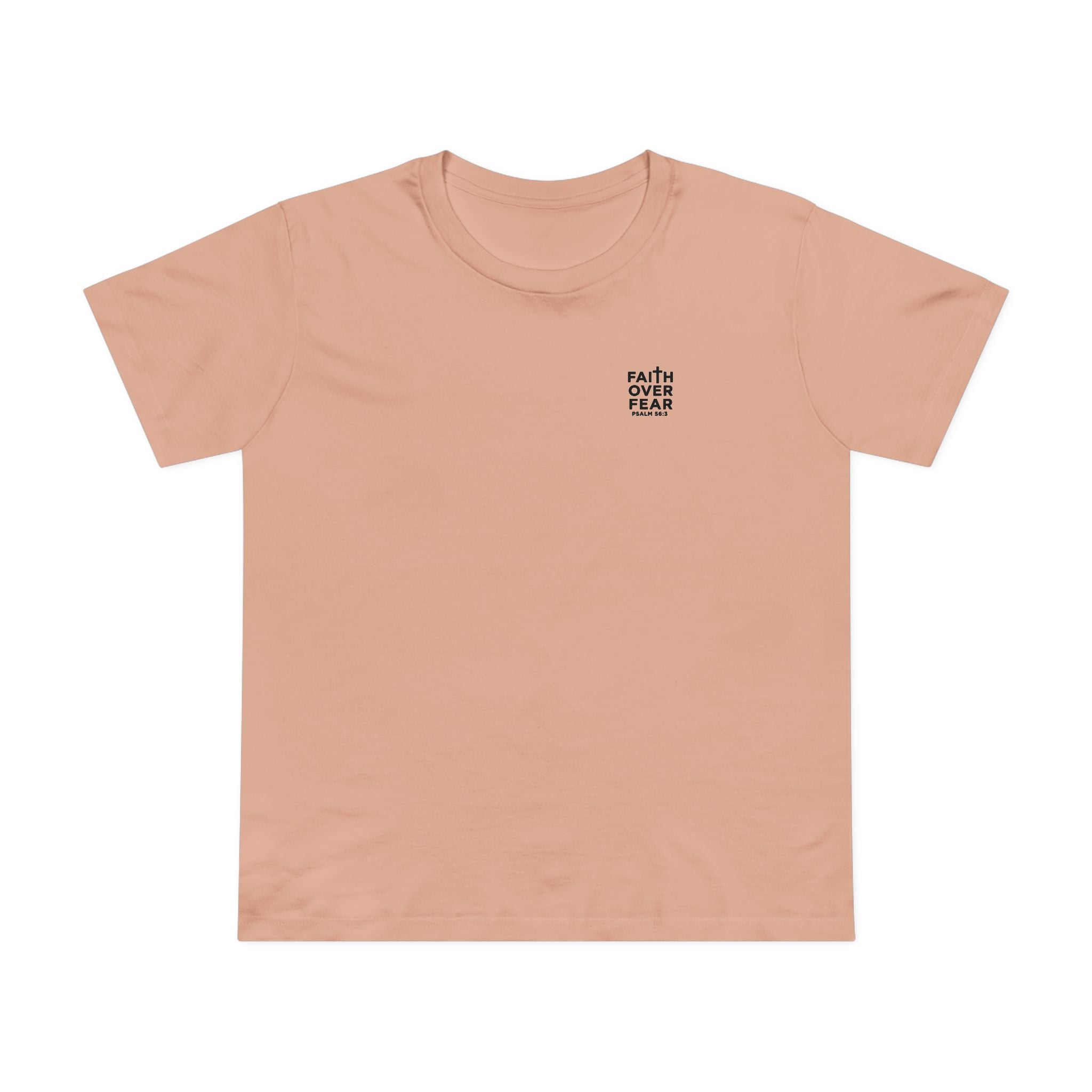 Faith over Fear — Women's AS Colour 4001, Pale Pink, front