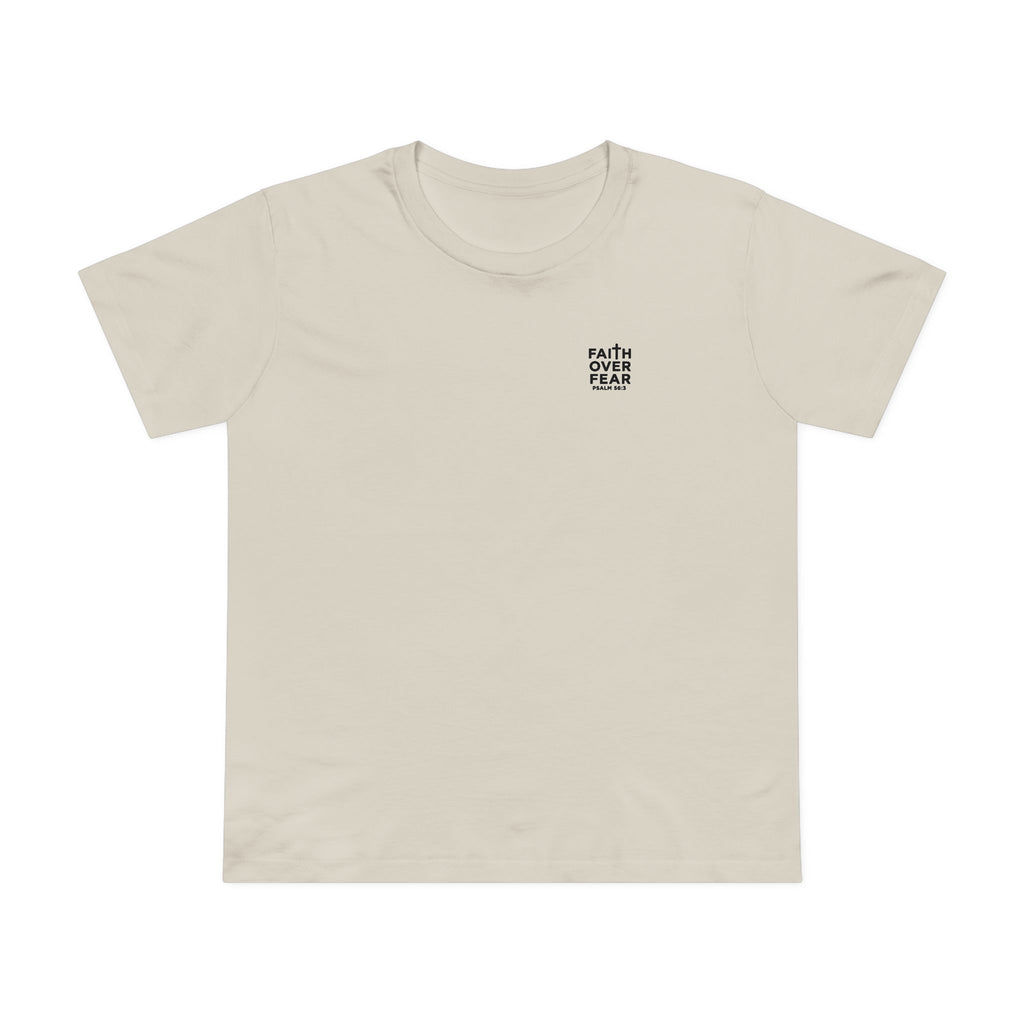 Faith over Fear — Women's AS Colour 4001, Bone, front