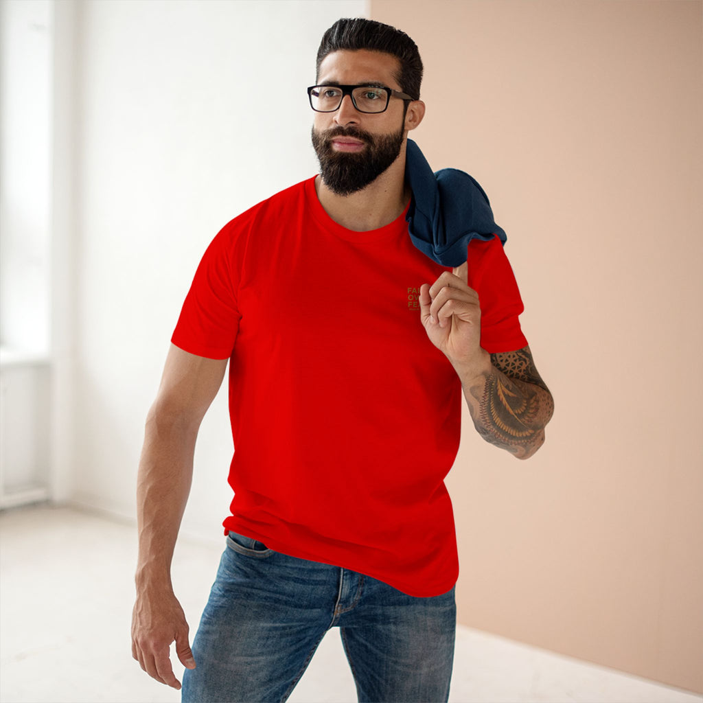 Faith over Fear — Men's AS Colour 5001, Red, on-body