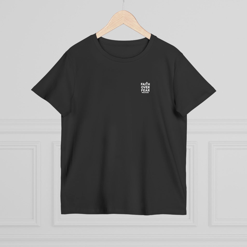 Faith over Fear — Women's AS Colour 4001, Black, hanger