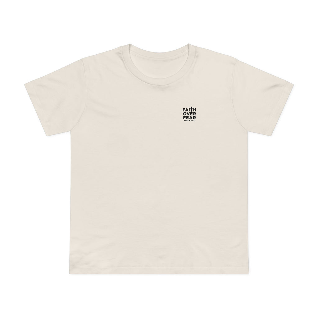 Faith over Fear — Women's AS Colour 4001, Natural, front