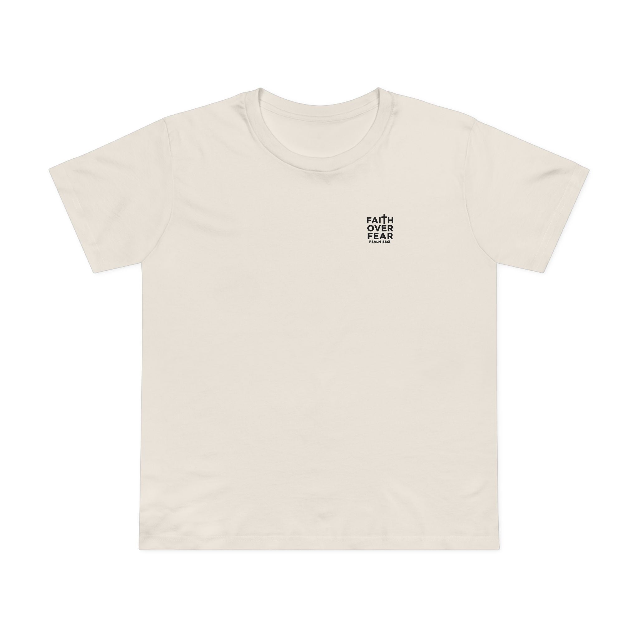 Faith over Fear — Women's AS Colour 4001, Natural, front