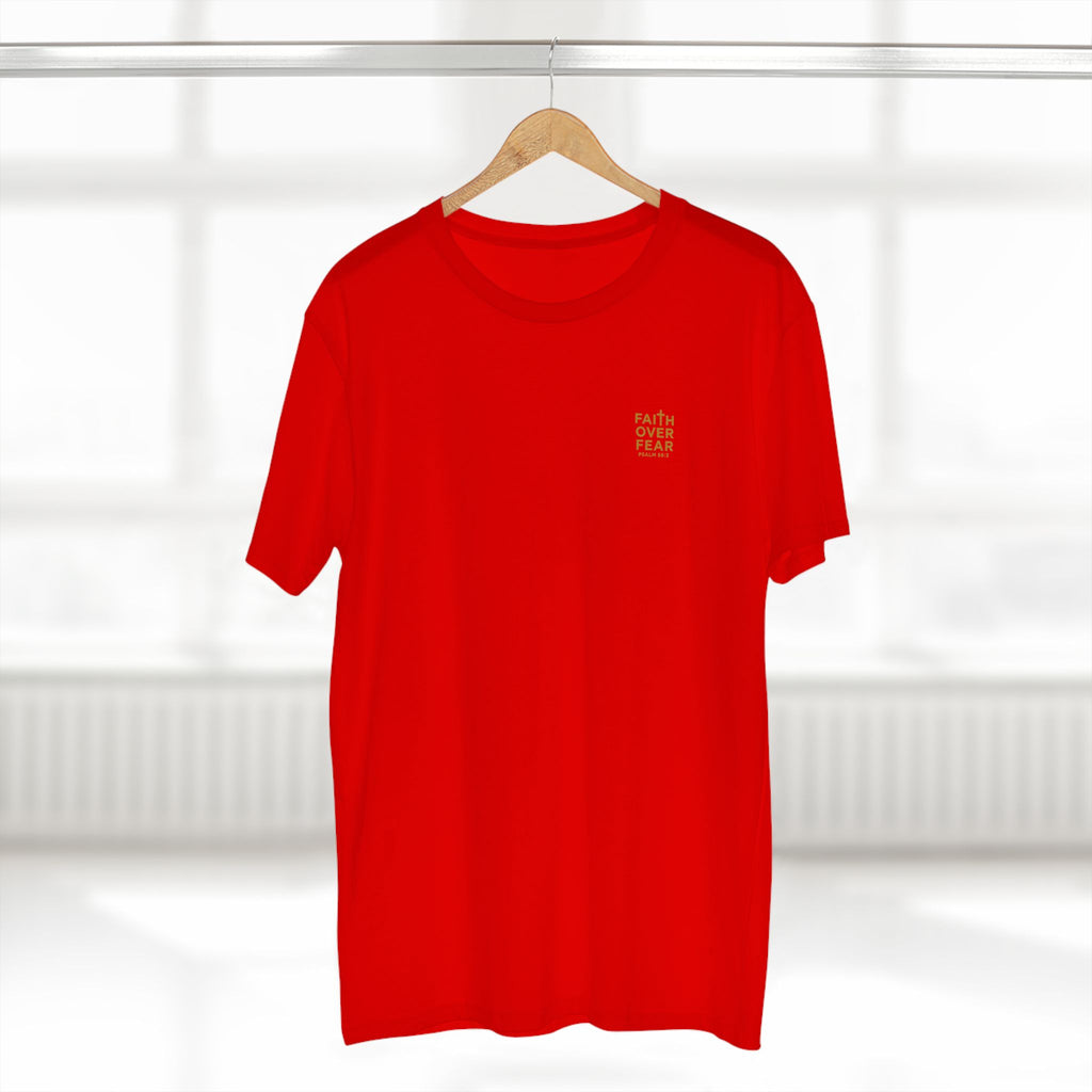Faith over Fear — Men's AS Colour 5001, Red, hanger