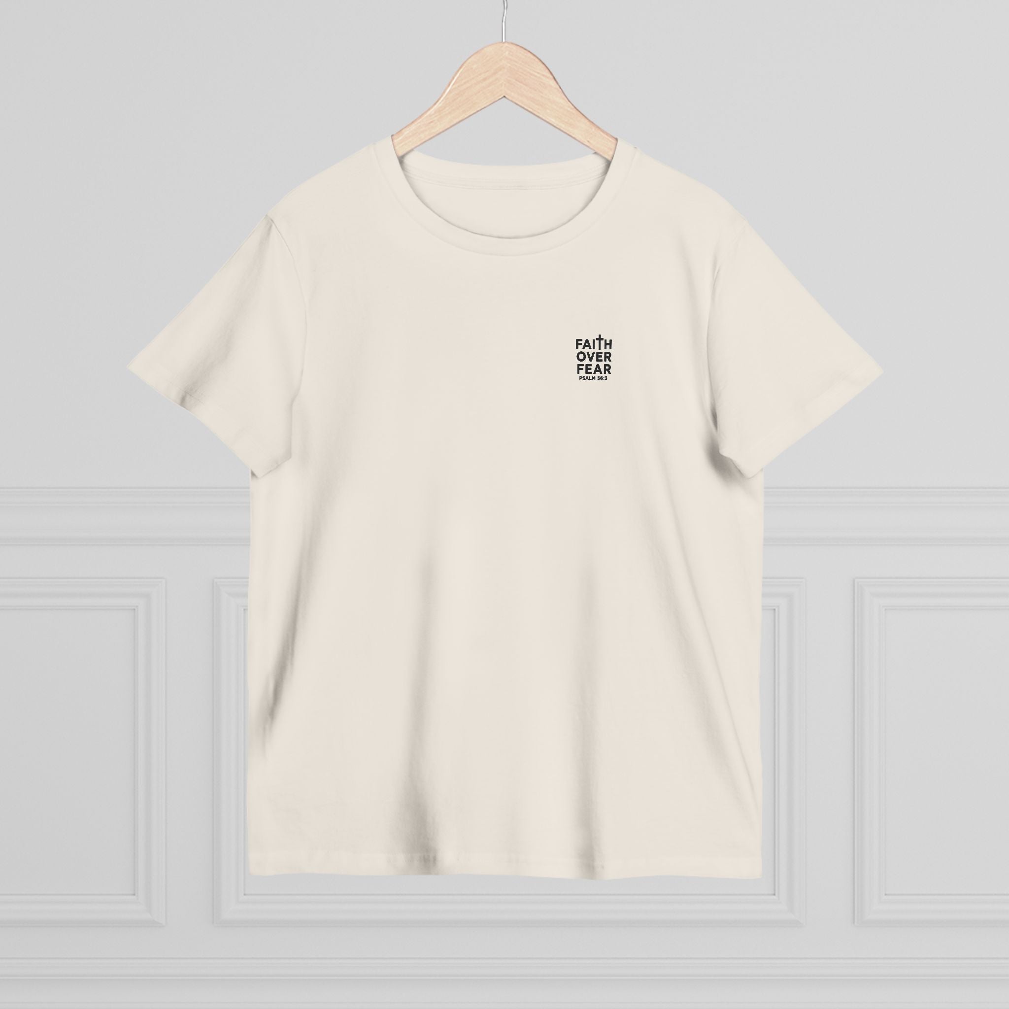 Faith over Fear — Women's AS Colour 4001, Natural, hanger