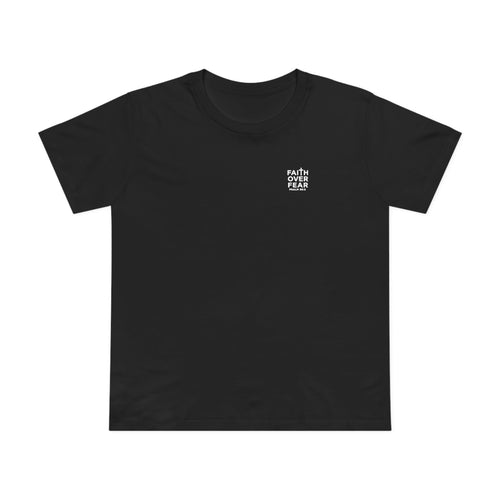 Faith over Fear — Women's AS Colour 4001, Black, front