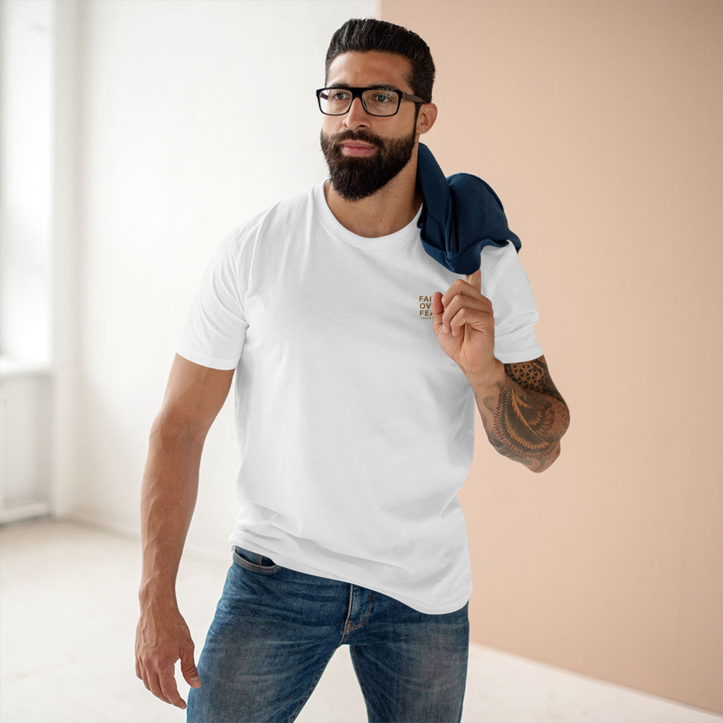 Faith over Fear — Men's AS Colour 5001, White, on-body