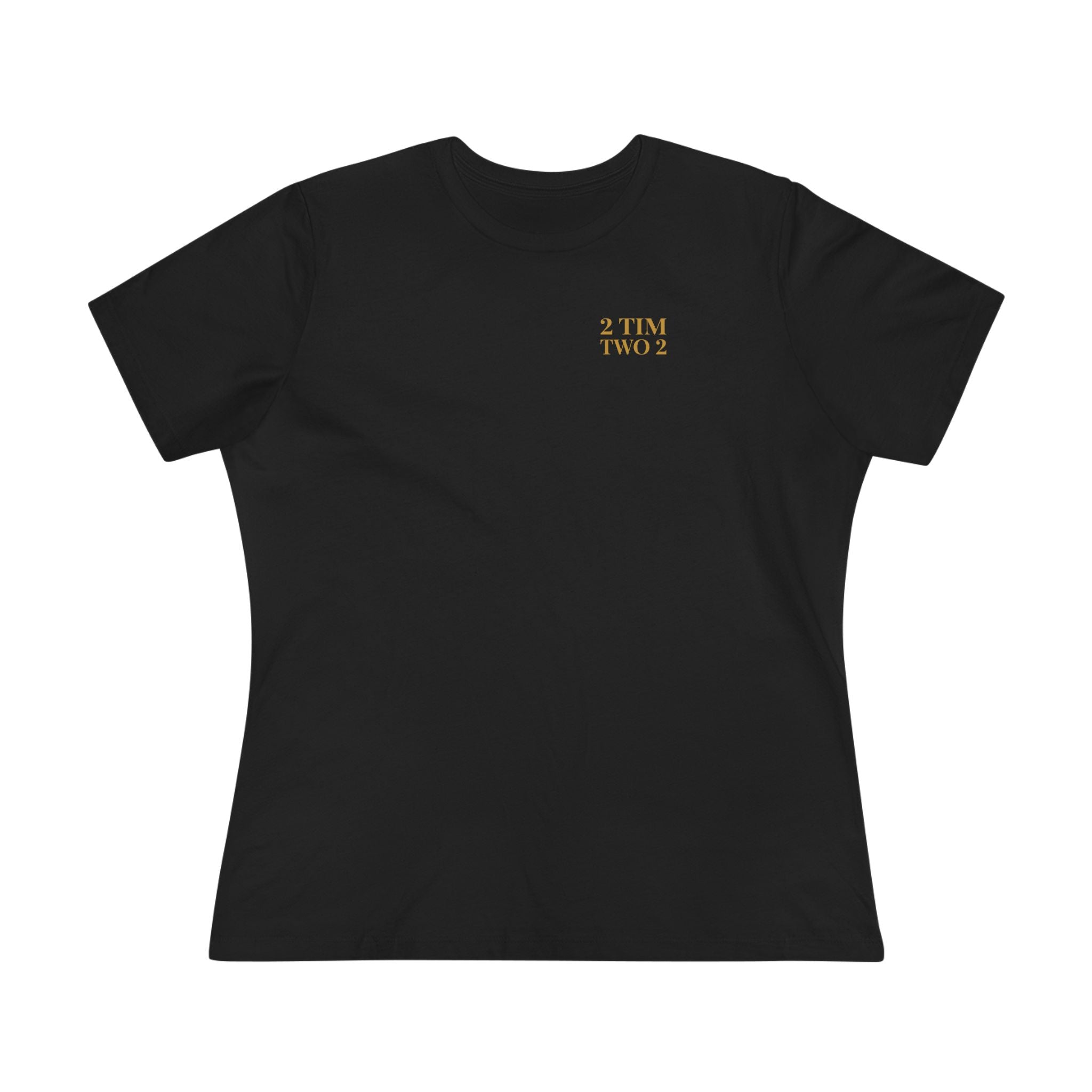 2 Tim 2 Two — Women's Bella+Canvas 6400, Black, front